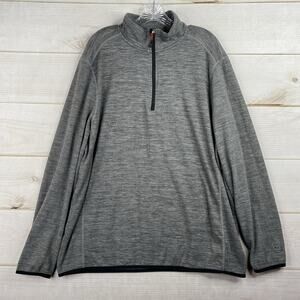 Avalanche Mens Top Sz XL Gray Heather 1/4 Zip Pullover Mock Neck Active Outdoor